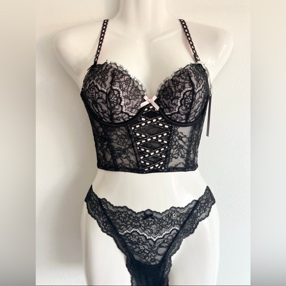 Elegant Black Lace Lingerie Set